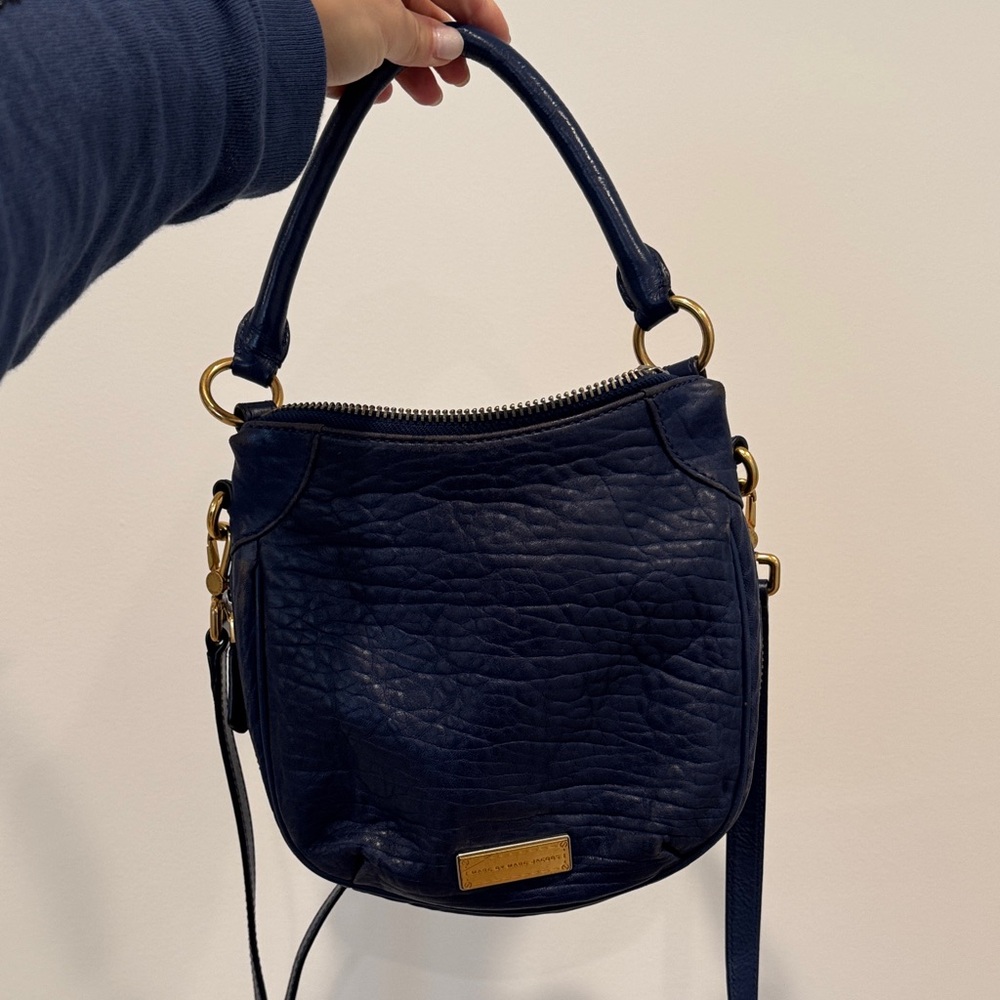 Marc Jacobs Navy Blue Leather Handbag
